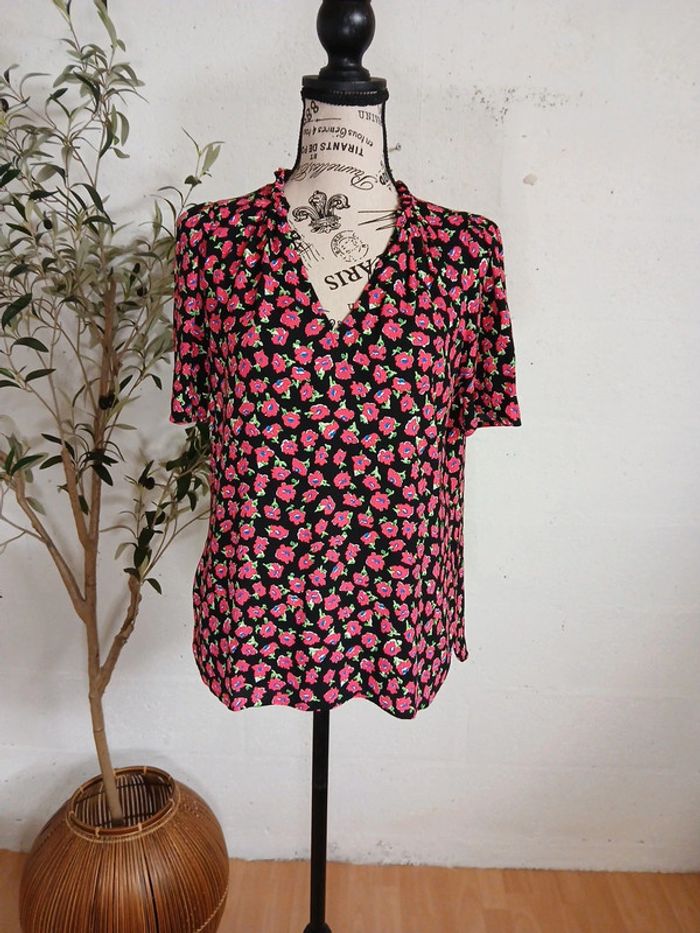 Blouse fleurie Camaïeu 40/42 Très bon état