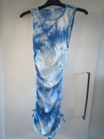 Robe à bretelles été joli dégradé de bleu taille s