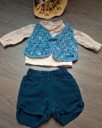 Magnifique ensemble 3 pièces lulu Castagnette 6 mois