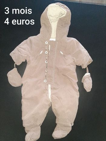 combinaison marron 3 mois