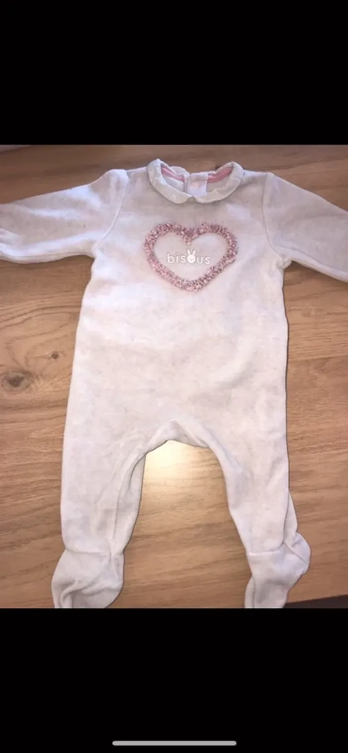Pyjama rose Obaibi taille 3 mois