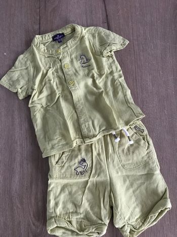 Ensemble short chemise 9 mois