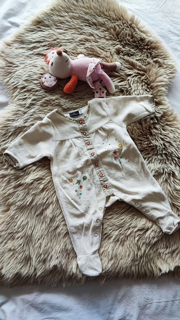 Pyjama chaud beige Sergent major 1 mois
