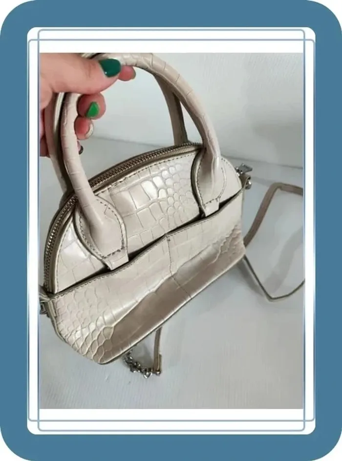 Sac à main et bandoulière Crème Zara, 21x15cm - photo numéro 2