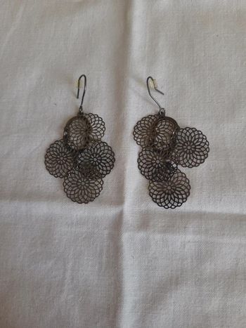 Boucles d'oreilles noires fantaisies