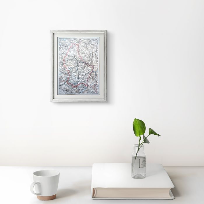 Imprimée en 1928, carte du Luxembourg, Vintage Authentique (cadre non inclus ) - photo numéro 3