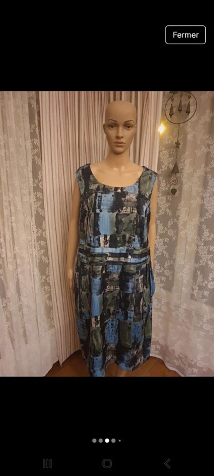 Robe bleu/vert Sixth Sense C&A fr 48 - photo numéro 4