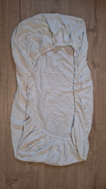 Drap housse blanc 60x100cm TBE