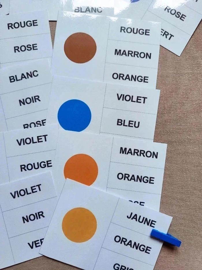 11 grande carte à pince thème couleur - photo numéro 3