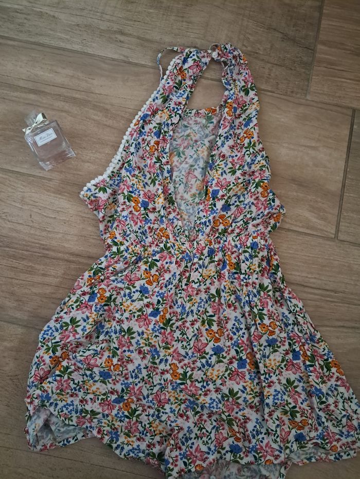 Combi short fleurie dos ouvert - photo numéro 2