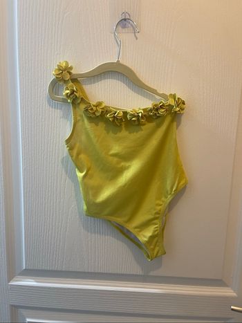 Maillot de bain 1 pièce 1 manche jaune 7 ans Original Marines