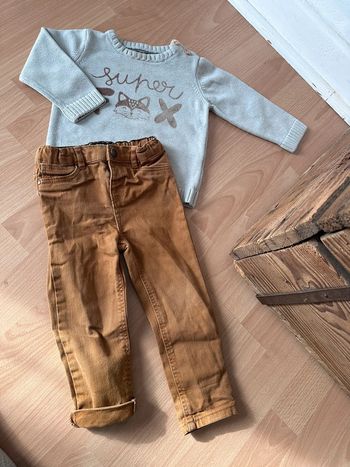 Ensemble pantalon moutarde pull