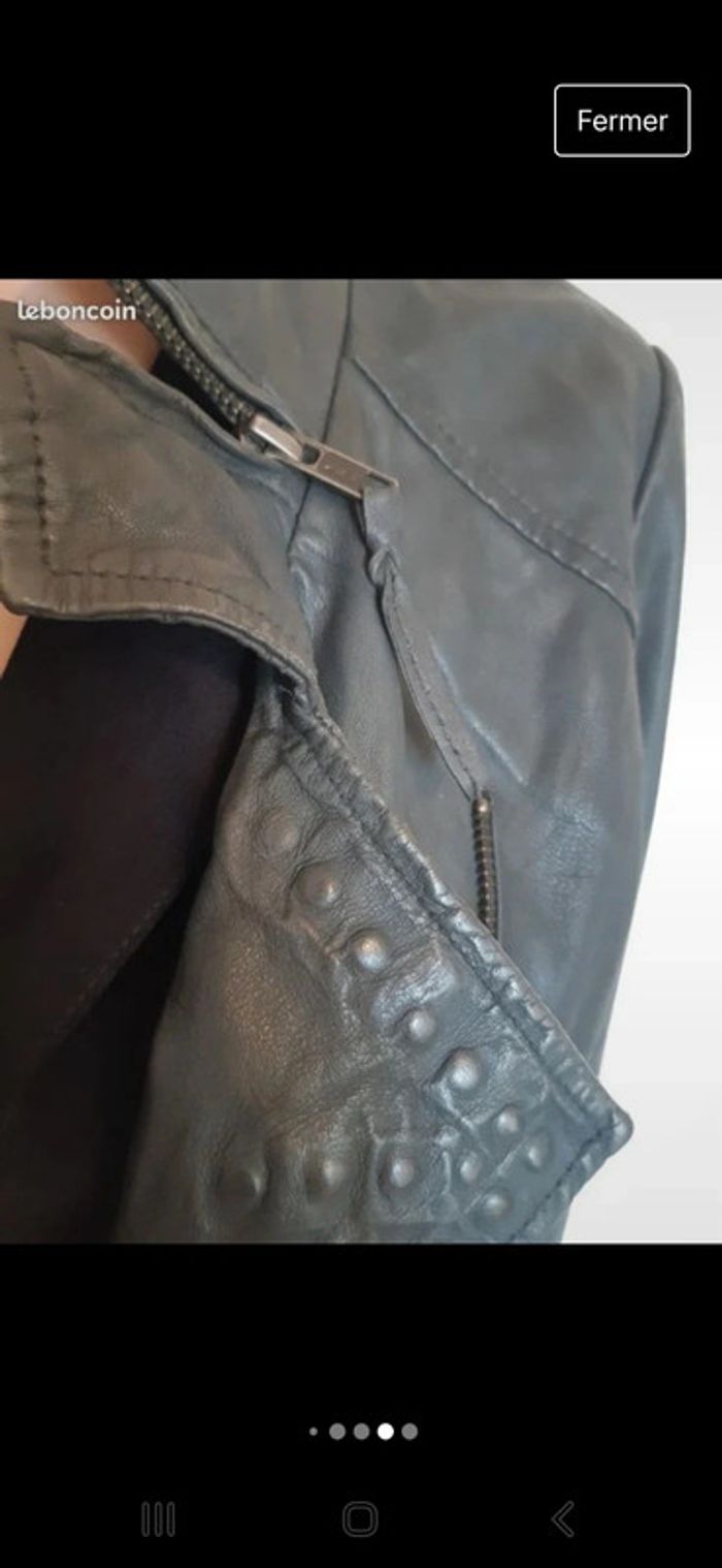 I code veste en cuir d'agneau T.40 - photo numéro 7