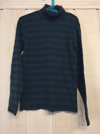 T-shirt col roulé bleu - Kiabi - 12ans