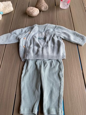 Ensemble bébé vert 3 mois