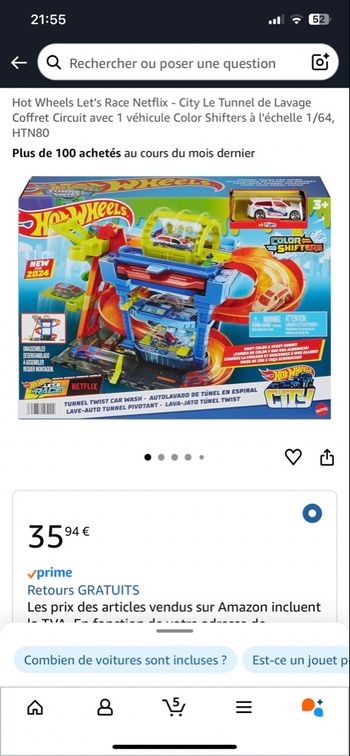 circuit Hot Wheels City Le Tunnel de Lavage