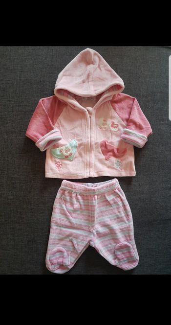 Ensemble 2 pièces bébé fille 0 mois