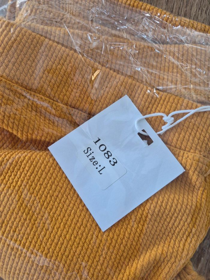 Legging Long Femme Moutarde Taille L/40 - photo numéro 3