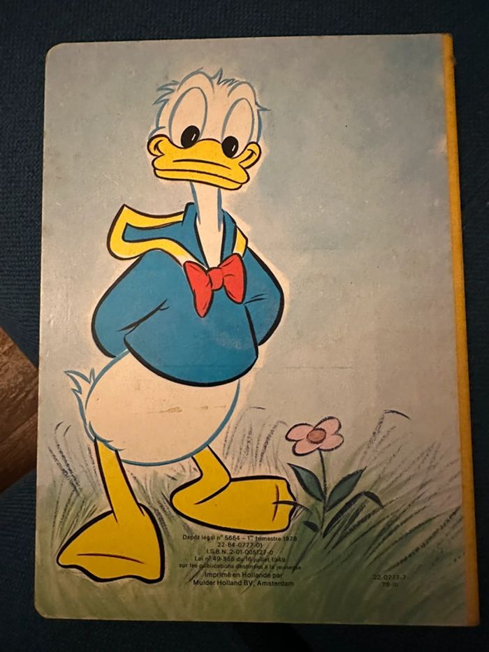 1978 Livre carton ancien vintage Hachette Walt Disney Donald mes premiers albums animés yeux - photo numéro 2