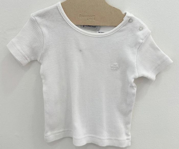 T-shirt blanc a rayures