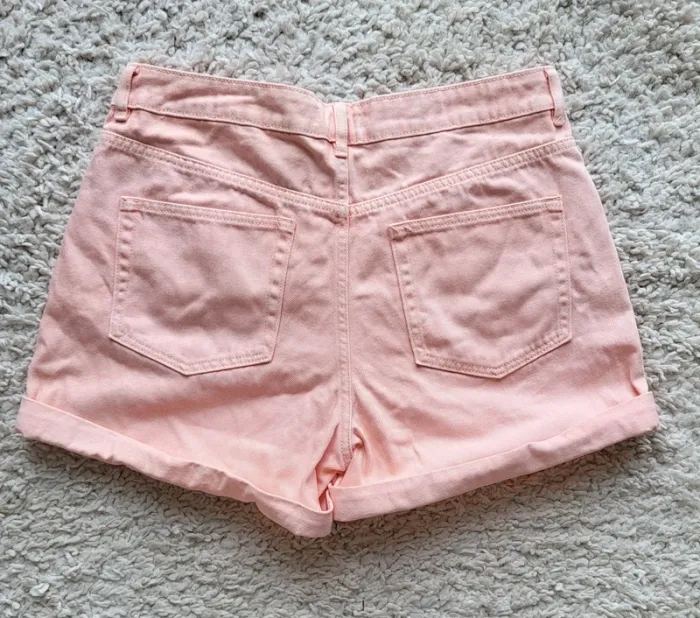 Short en jean rose corail Cache Cache Taille 42 - photo numéro 3
