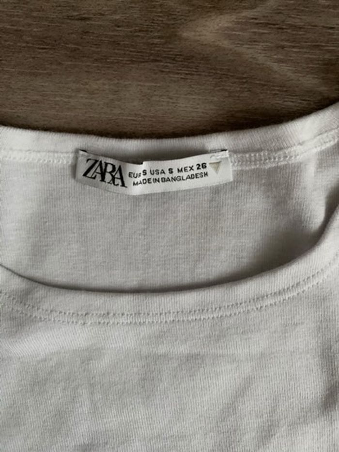 T-shirt Zara blanc taille S - photo numéro 2