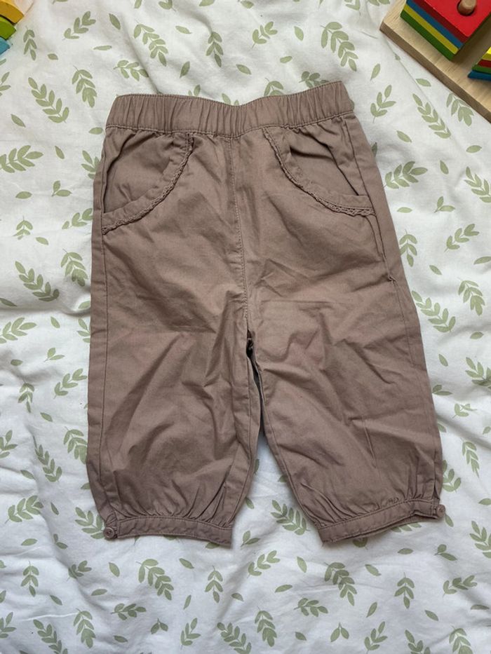 pantalon léger beige 3 mois vertbaudet - photo numéro 3