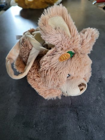 Sac à mains fillette, lapin en peluche