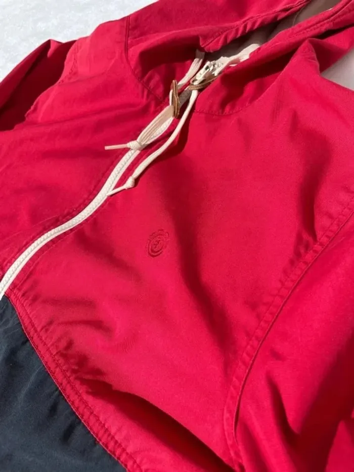 Element windbreaker jacket hoodie red navy blue Mens S - photo numéro 9