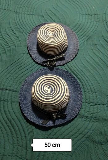 Lot de 2 chapeau  bleu et blanc