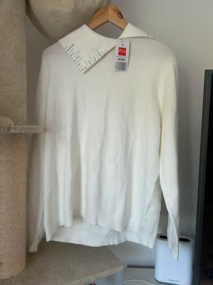 Pull blanc neuf