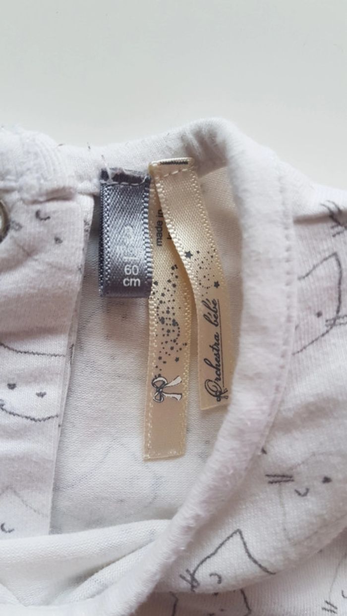 Lot de 2 combishorts Orchestra 3 mois - photo numéro 3