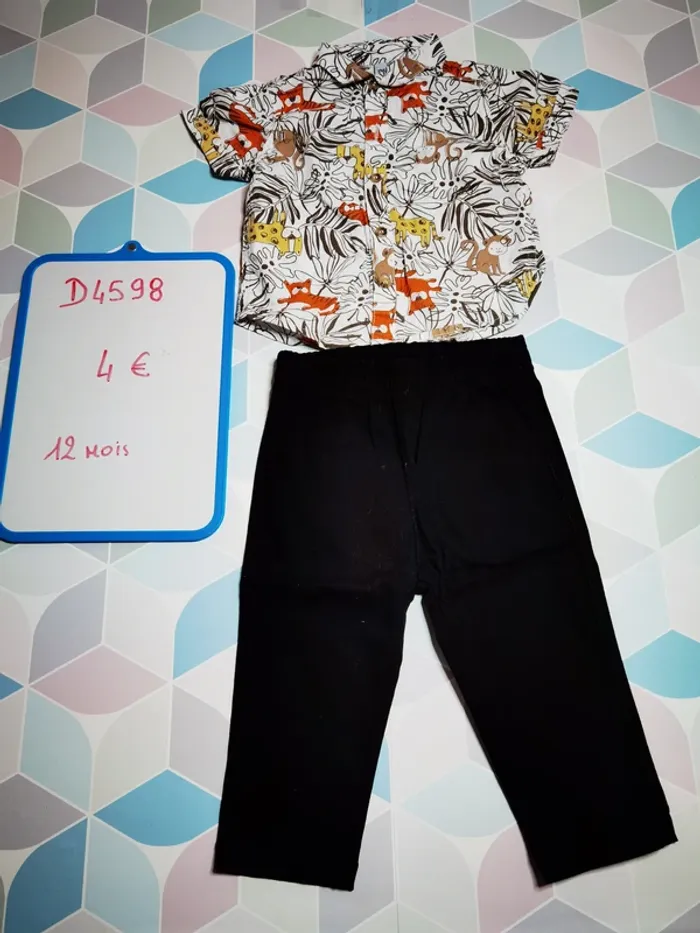 D4598 - ensemble garçon 12 mois