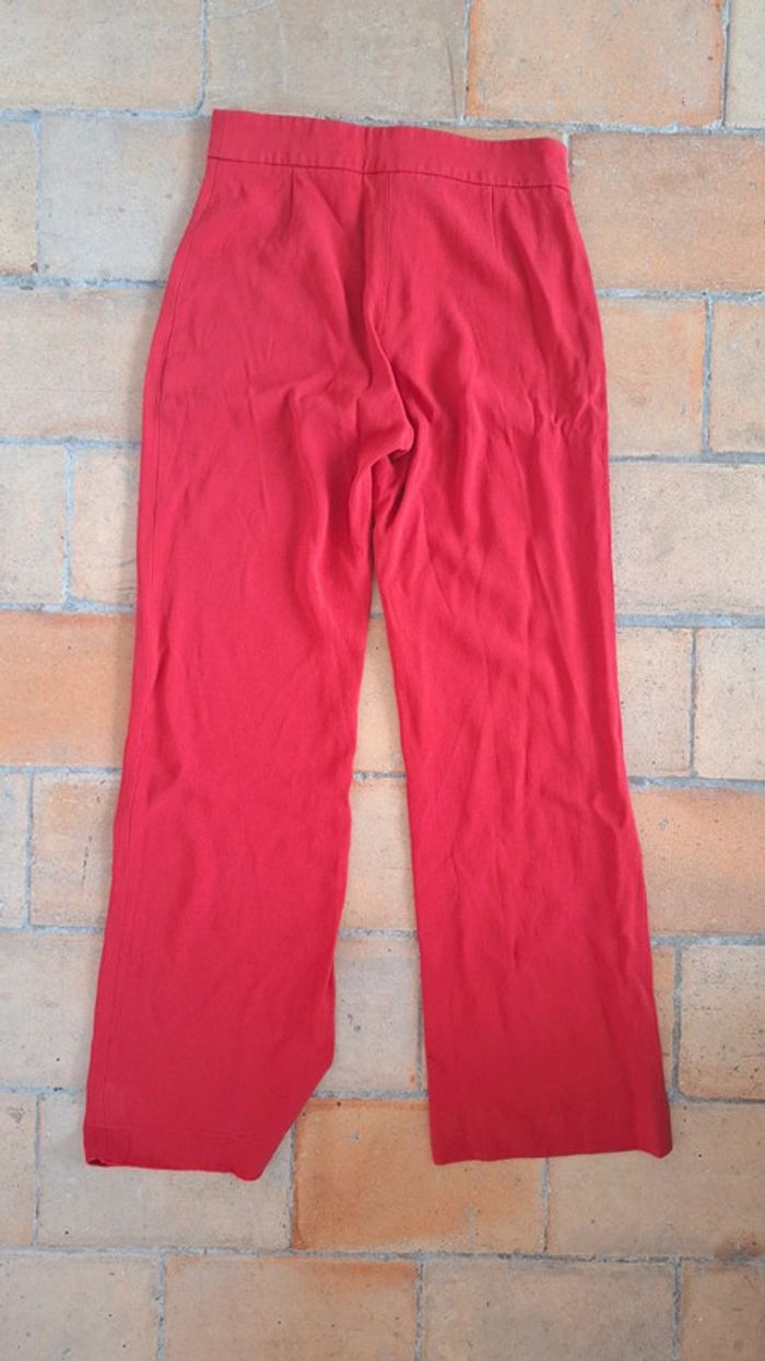 Pantalon Martin Crop Sézane – Rouge Coquelicot – T.36 - photo numéro 3