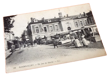 Carte postale ancienne  Rambouillet  (Yvelines)   Un jour de Marché
