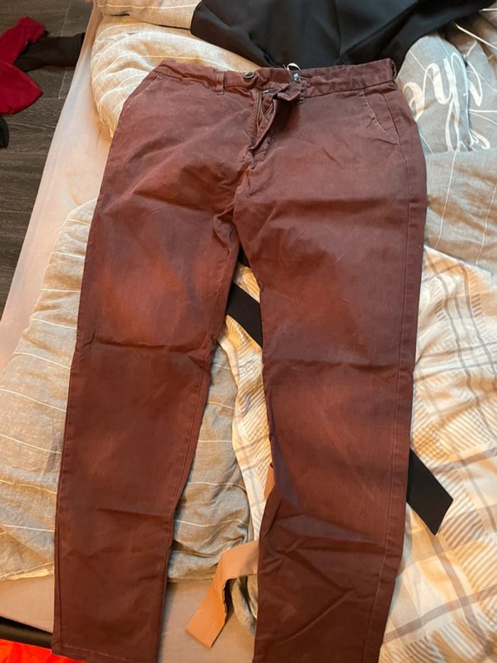 Pantalon homme bordeaux - photo numéro 2