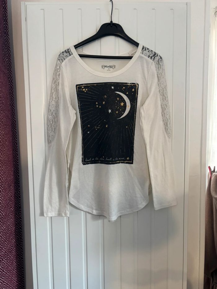 Tee-shirt manche longue dentelle Mudd XS
