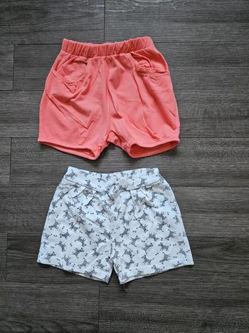 Lot de 2 shorts fille taille 18 mois