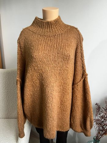 Pull camel coutures apparentes