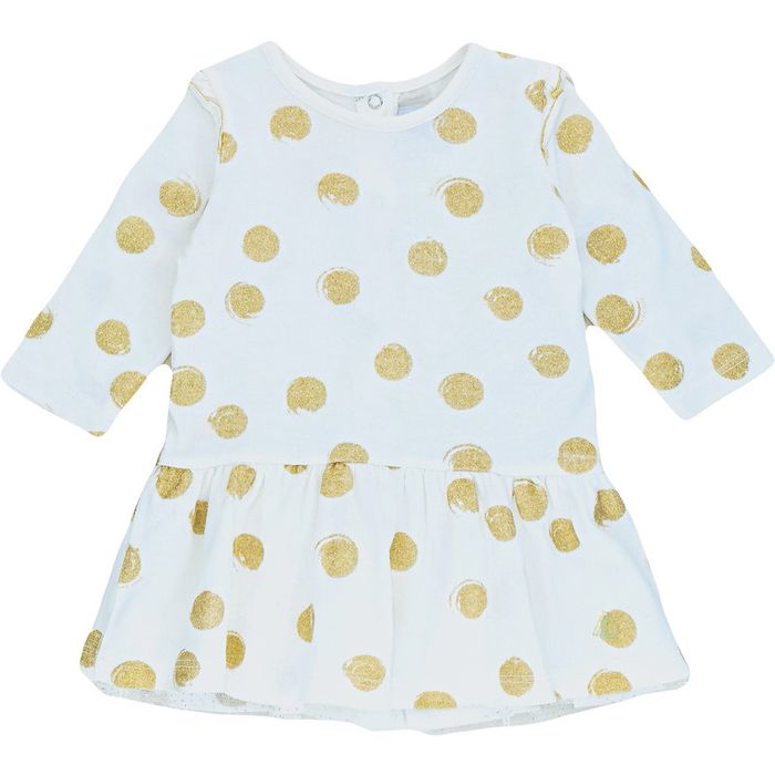 Robe à manches longues 3 mois en coton Petit Bateau
