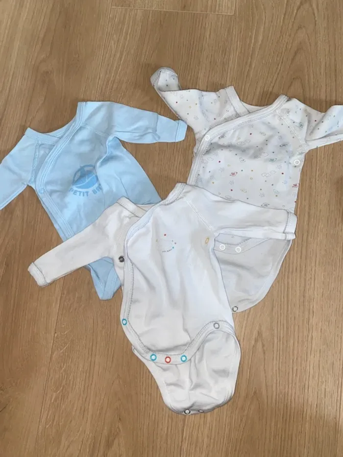 Lot de 3 bodies Petit Bateau - Taille Naissance