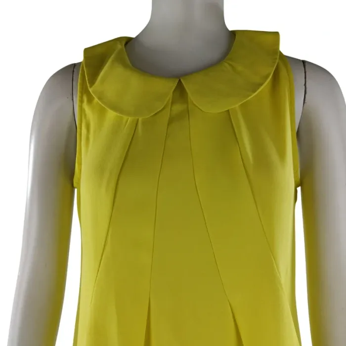 Robe jaune col claudine fluo flash Été Summer - Akoz - Taille S A1119 - photo numéro 3