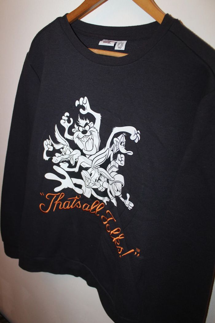 Pull Looney Tunes Sweatshirt crewneck brodé - photo numéro 3