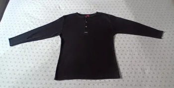 Ancien t-shirt manches longues maille côtelé