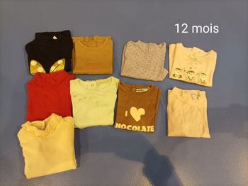 Tee shirt et sous pull 12 mois