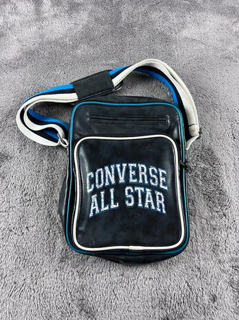 Sacoche Bandoulière Converse Vintage USA – Noir Bleu Années 2000