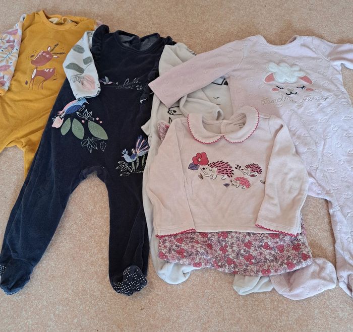 Lot 5 pyjama chauds fille 18 mois - photo numéro 2