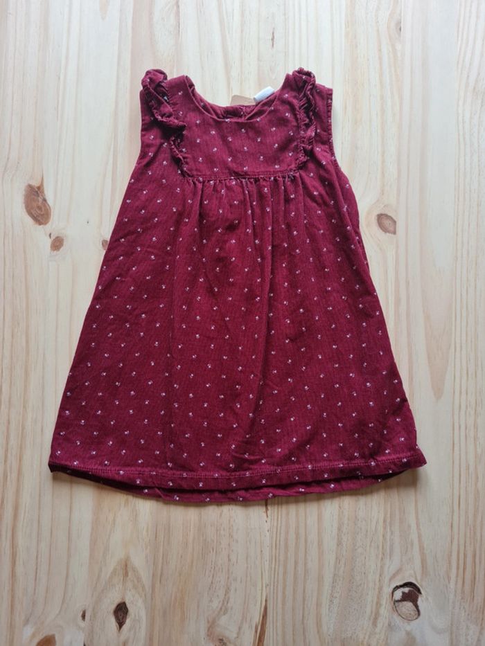 Robe velours H&M 12/18 mois 86cm