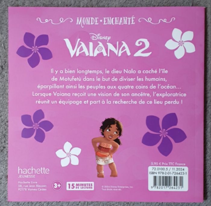 Livre "Vaïana 2, l'Histoire du film" - Coll. Monde Enchanté (Dès 3 ans) / Disney Hachette - photo numéro 2