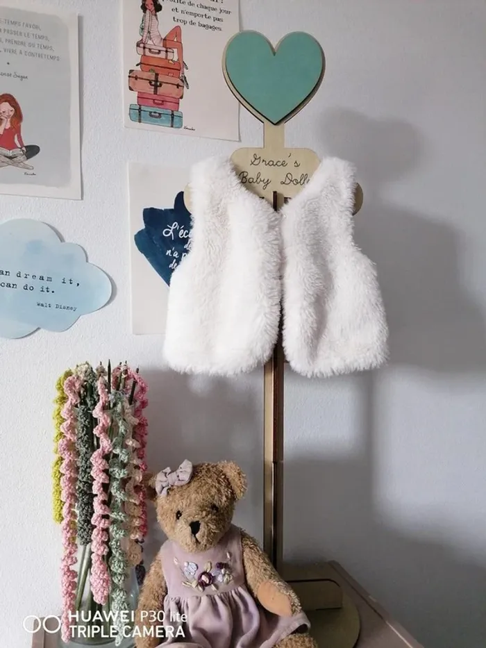 Gilet sans manche Kiabi – 3-6 mois – Blanc